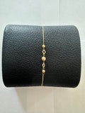 7.5 in. Beaded Link 18k