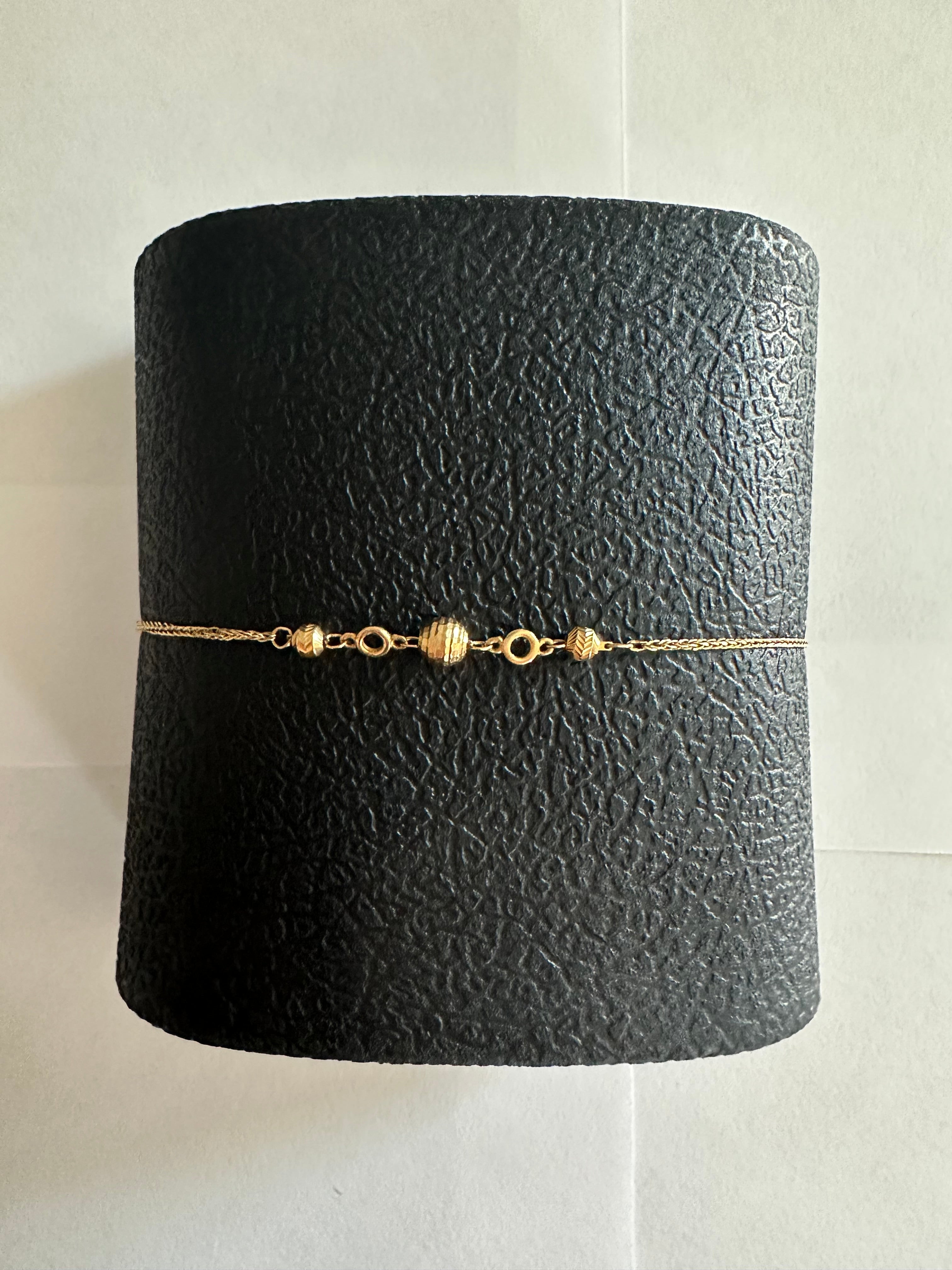 7.5 in. Beaded Link 18k