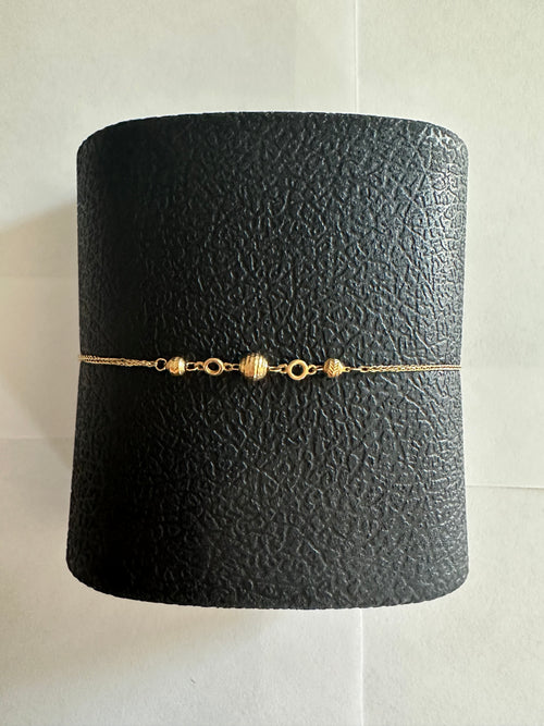 7.5 in. Beaded Link 18k