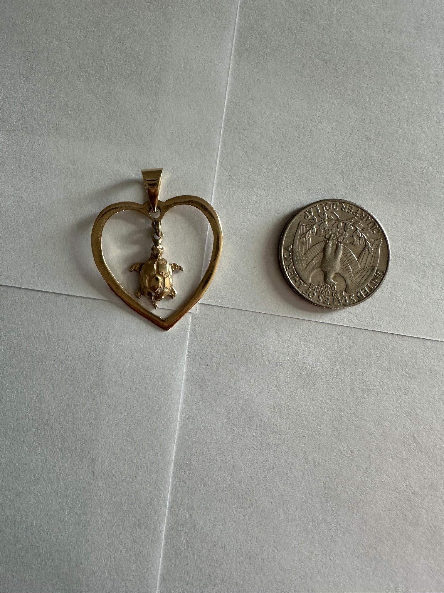 Heart and Turtle 14k